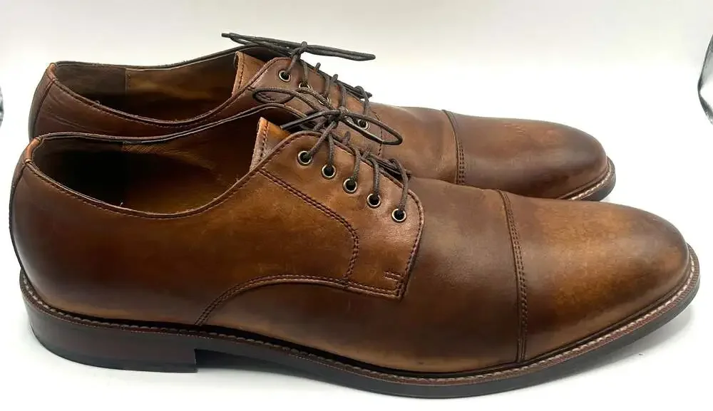 Blake McKay T9 Brown Leather Cap Toe Oxford Dress Shoes